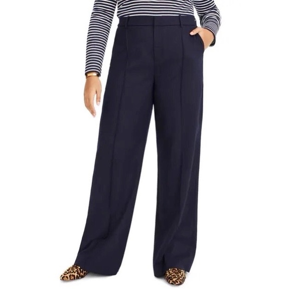 J. Crew Pants - NWT J. Crew Navy Blue Wool flannel full-length trouser